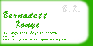 bernadett konye business card