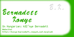 bernadett konye business card